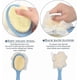thumbnail image 4 of Shower Body Brush with Bristles and Loofah, Back Scrubber Bath Mesh Sponge with Curved Long Handle for Skin, 2 in 1 Puff Shower Sponge Loofahs for Exf, 4 of 5