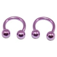 thumbnail image 4 of Pair of 14G Anodized Horseshoe Circular Barbell Surgical Steel - 6 Color Options, 4 of 6