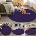 thumbnail image 5 of Pure Darkorchid Round Area Rug 7 FT, Non Slip Living Room Area Carpet, Simple Solid Color Washable Soft Circular Rug Non-Shedding Floor Carpet for Bedside Office Play Room Classroom, 5 of 9