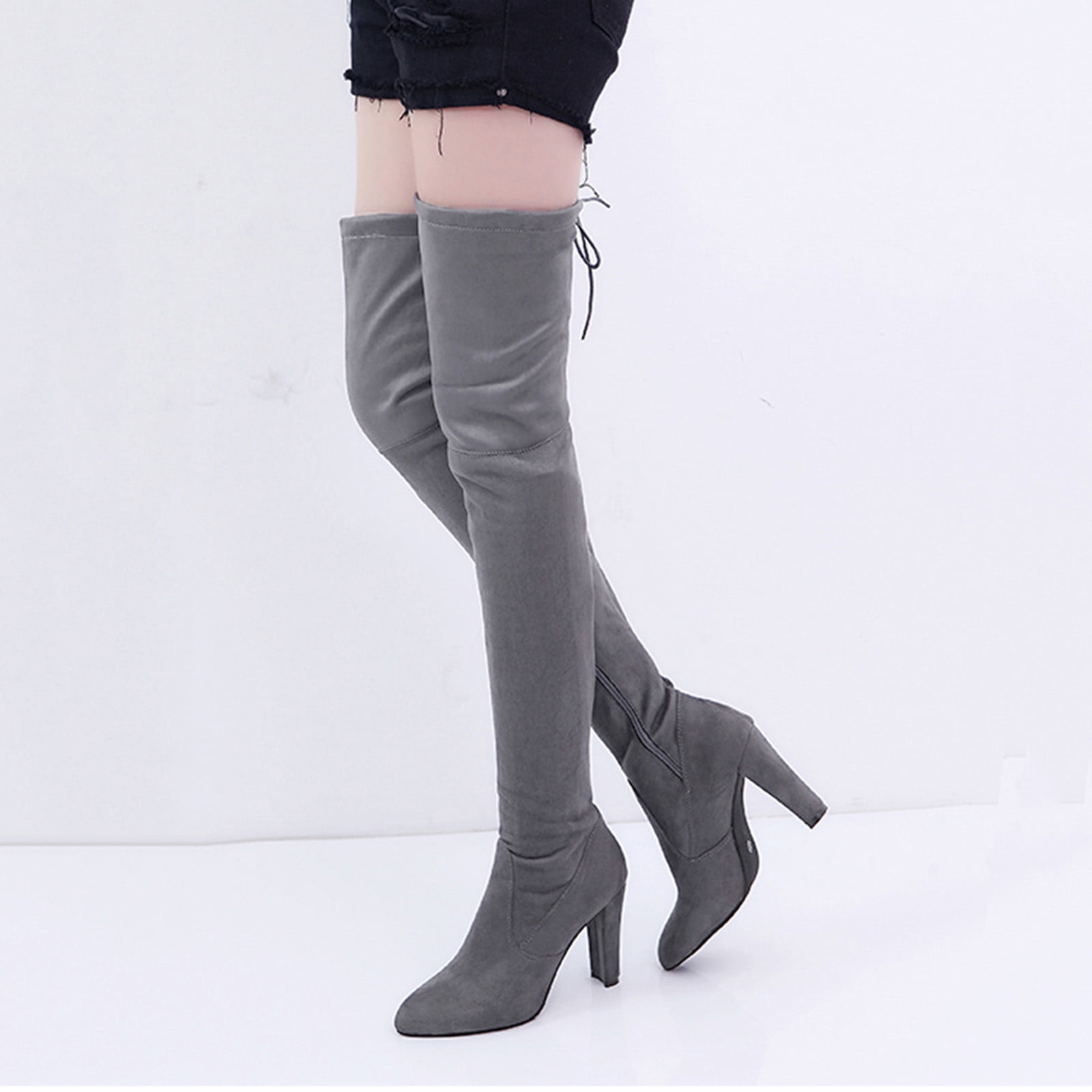 Buy Froh Feet women Fashion Over Knee High Boots Block Heel Stylish Solid  Heels Long Boots For Womens & Girls at Amazon.in