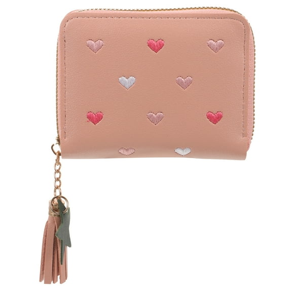 OUNONA Card Purse Teen Coin Small Wallet for Women 's Pink