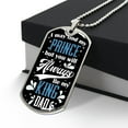 thumbnail image 3 of Father Daughter Gift - Father's Day Gift - Birthday Gift For Dad - Gift From Daughter - Father Gift - Gift For Him - Graphic Military Dog Tag Necklace (Optional Personalized Engraving), 3 of 5
