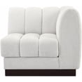 thumbnail image 5 of Meridian Furniture Quinn Cream Chenille Fabric Corner Chair, 5 of 10
