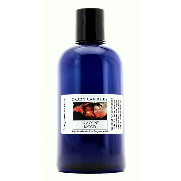 Crazy Candles 8oz Dragon's Blood 8 Fl Oz Bottle (237ml) Premium Grade Scented Fragrance Oil Made in USA