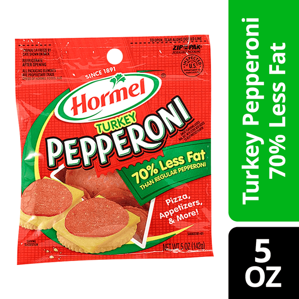 Hormel 70 Less Fat Turkey Pepperoni, 5 Oz.