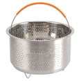 thumbnail image 2 of Stainless Steel Rice Steaming Basket, Stainless Steel Rice Cooker Steam Basket Low Sugar Bottom Protrusion Triangle Bracket with Handle for Pressure Cooker, 2 of 7