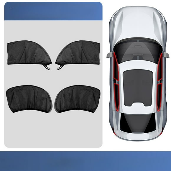 EGNMCR Mosquito Proof Car Window Net Sunshade Side Curtain Sunscreen Sunshade Side Shield Mosquito Proof Net And Universal Screen Window For Car Sash Mozzie proof window cover