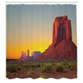 thumbnail image 3 of Ambesonne Canyon Shower Curtain, Sunset at Valley Nature, 69"Wx84"L, Red Yellow, 3 of 5