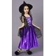 thumbnail image 2 of Disfraz de bruja para niñas, disfraz clásico de Halloween con sombrero en color morado, talla 3-4 años, 2 of 3
