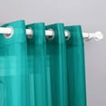 thumbnail image 2 of Decotex 2 Piece Sheer Voile Grommet Top Window Curtain Panel Drapes (54" X 120", Teal), 2 of 2
