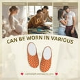 thumbnail image 7 of Daiia Orange And White Polka Dot Print Women’s Fuzzy Slippers Memory Foam Lightweight House Shoes Cozy Loafer Flannel House Shoes-40/41, 7 of 7