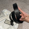 thumbnail image 3 of All Black Gu-cci Belt, 3 of 5