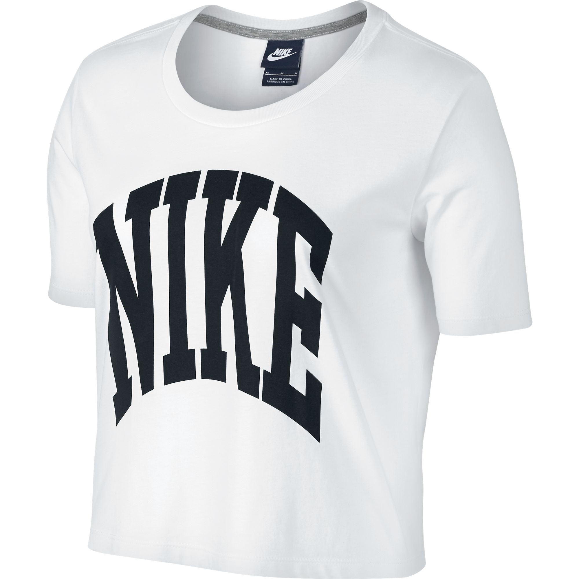 Nike - Nike Prep Cropped Women's T-Shirt Athletic White/Black 725828 ...