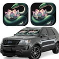 thumbnail image 1 of Balery Snake Holding A Lotus Parasol para parabrisas de coche de 2 piezas | Parasol plegable para parabrisas delantero de coche para la mayoría de sedanes-Small, 1 of 6