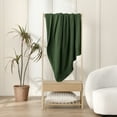 thumbnail image 6 of JOOJA Knit Throw Blanket Super Soft Cozy Blanket for Bed Sofa, 50"x60", Dark Green, 6 of 6