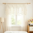 thumbnail image 2 of VOGOL Macrame Kitchen Window Valance with Beads, Handmade Cotton Woven Curtain for Wall Window Décor, 52" x 21", 2 of 7
