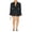 Black, variant on LMLYSoH Women's Summer Shirt Dress Solid Color Long Sleeve Turn-Down Collar A-line Casual Mini Pleated Waist Dress