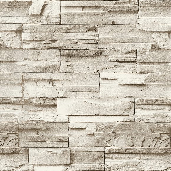 Papel tapiz autoadhesivo Jeweluck de piedra y ladrillo 45 x 300 cm de vinilo