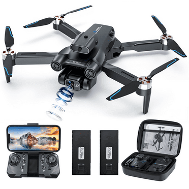 Drone with 4K Camera for Adults, AUOSHI RC Quadcopter with High Speed Brushless Motor, Altitude Hold, Waypoint Fly, 2 Batteries, Carrying Case