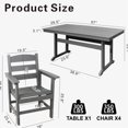 thumbnail image 3 of HDPE Patio Furniture Set for 4 People | All-Weather Use in Garden, Backyard & Pool | Durable HDPE Material | Adaptable to Various Outdoor Needs, 3 of 5