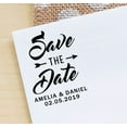 thumbnail image 3 of Printtoo Personalized Black Self Inking Wedding Stamp Custom Save The Date Rubber Stamper -60 x 40 mm, 3 of 6