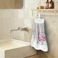 thumbnail image 3 of ZIATUBLE Christmas Snowmen Kitchen Hand Towels Snowflakes Hand Towels Loop Breathable Bathroom Hand Towels Quick Dry Dish Towel Hand Towels with Hanging Loop Hand Tie Towel, 3 of 7