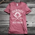 thumbnail image 2 of Thread Tank Diamonds Are A Girls Best Friend Women's Fashion Relaxed Crewneck T-Shirt Tee Heather Rouge Medium, 2 of 5