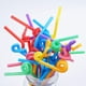 thumbnail image 4 of Nvzi Disposable Plastic Flexible Bendable Drinking Straws 100Pcs Straws for Juice Drinks-Pink, 4 of 5