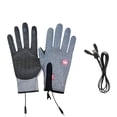 thumbnail image 3 of Gray Gloves Mittens Touchscreen Gloves Women Men USB Heated Windproof/ Winter Ergonomic Fit Gloves Suitable for Outdoor Sports Commuting Construction Running Riding Ski, 3 of 3