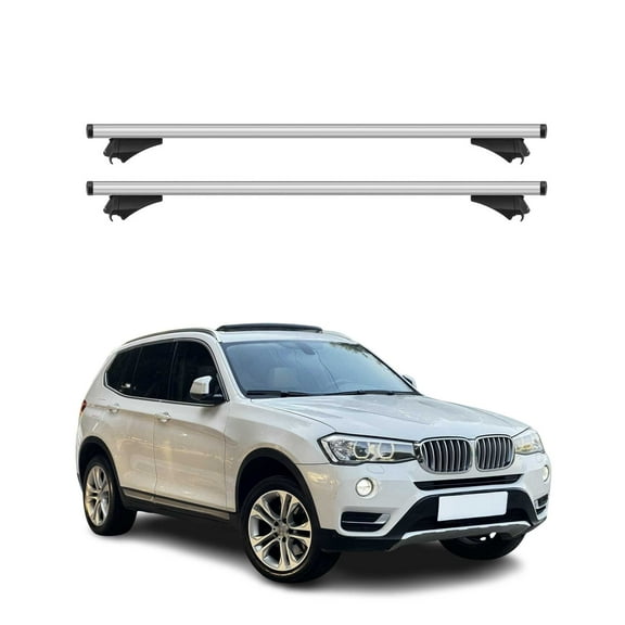 OMAC Cross Bars Roof Racks Aluminium for BMW X3 F25 2011-2017 Silver 2Pcs