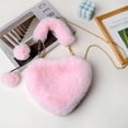 thumbnail image 4 of Bolso de mano Bolso de peluche Bolso de corazón portátil Bolso de cadena Bolso bandolera Monedero Bolso, 4 of 6