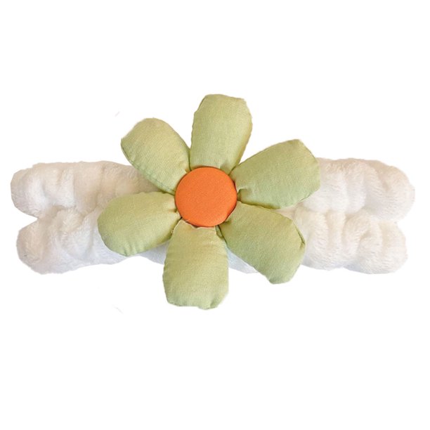 Preciosa diadema de flores para lavar la cara, diadema de maquillaje de tela suave para niñas y mujeres