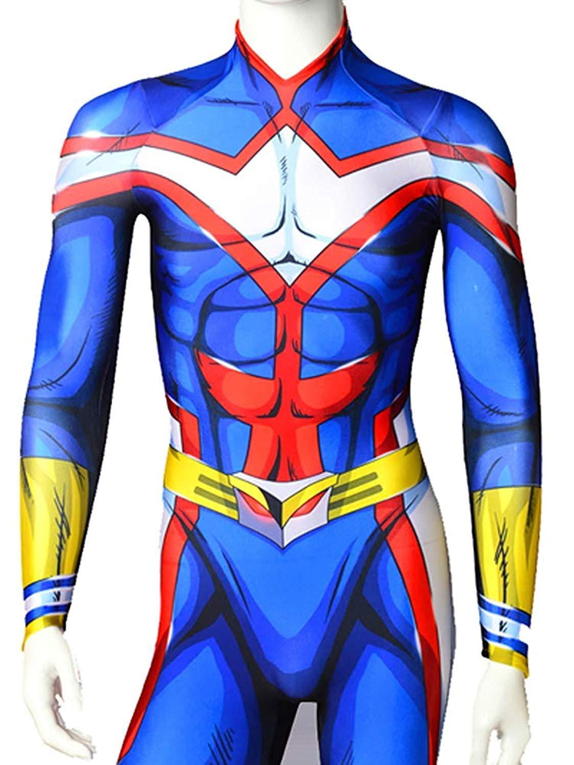 All Might Cosplay Costume My Hero Academia Anime Boku No Hero Lycra Fabric Suit