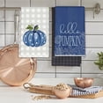 thumbnail image 5 of Fall Kitchen Dish Towel 18 x 26 Inch Blue Pumpkins Autumn Dishcloth Grey Plaid Farmhouse Decorative Hand Drying Tea Towel for Thanksgiving Holiday Kitchen Cooking Baking Cleaning, 2Pcs, 5 of 6