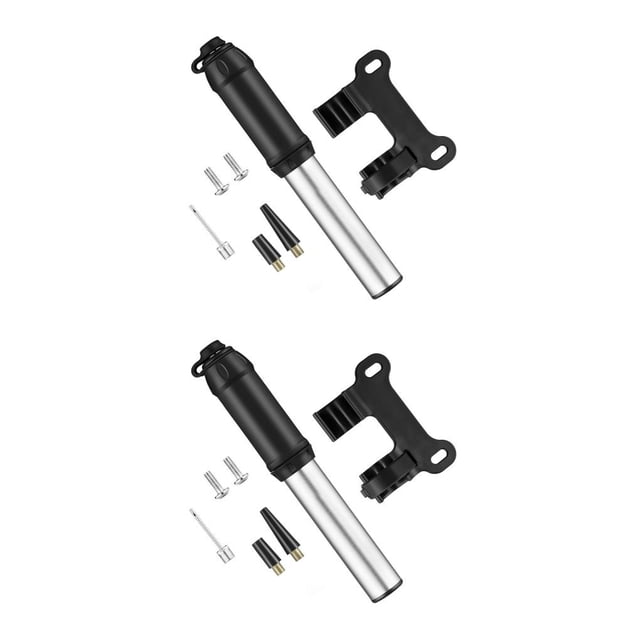 Toystoory Bomba de mano, accesorios de ciclismo a prueba de herrumbre, herramienta de inflado de superficie lisa, Mini bombas de bicicleta para Plata 2Conjunto