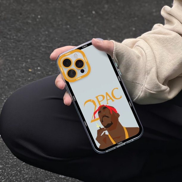 Funda de teléfono 2Pac Tupac Shakur, carcasa transparente para iPhone 11, 12 Mini, 13, 14 Pro Max Fivean unisex