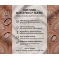 thumbnail image 5 of Soimoi 56 Inch Wide Waterproof Taffeta Fabric By 5 Yard | Brown Geometric Print | Outdoor Use for Furniture Covers, Umbrellas, Patio Decor & More, 5 of 7
