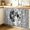 Gray, White, Silver, variant on Black Grey Moon Small Cabinet Curtains 10"W x 11"L, Modern Abstract Minimalist Stars Artwork Sink Skirt Dust-Proof Short Curtain for Bathroom Vanity Storage Cubby Desk, Self Adhesive Privacy Drapes