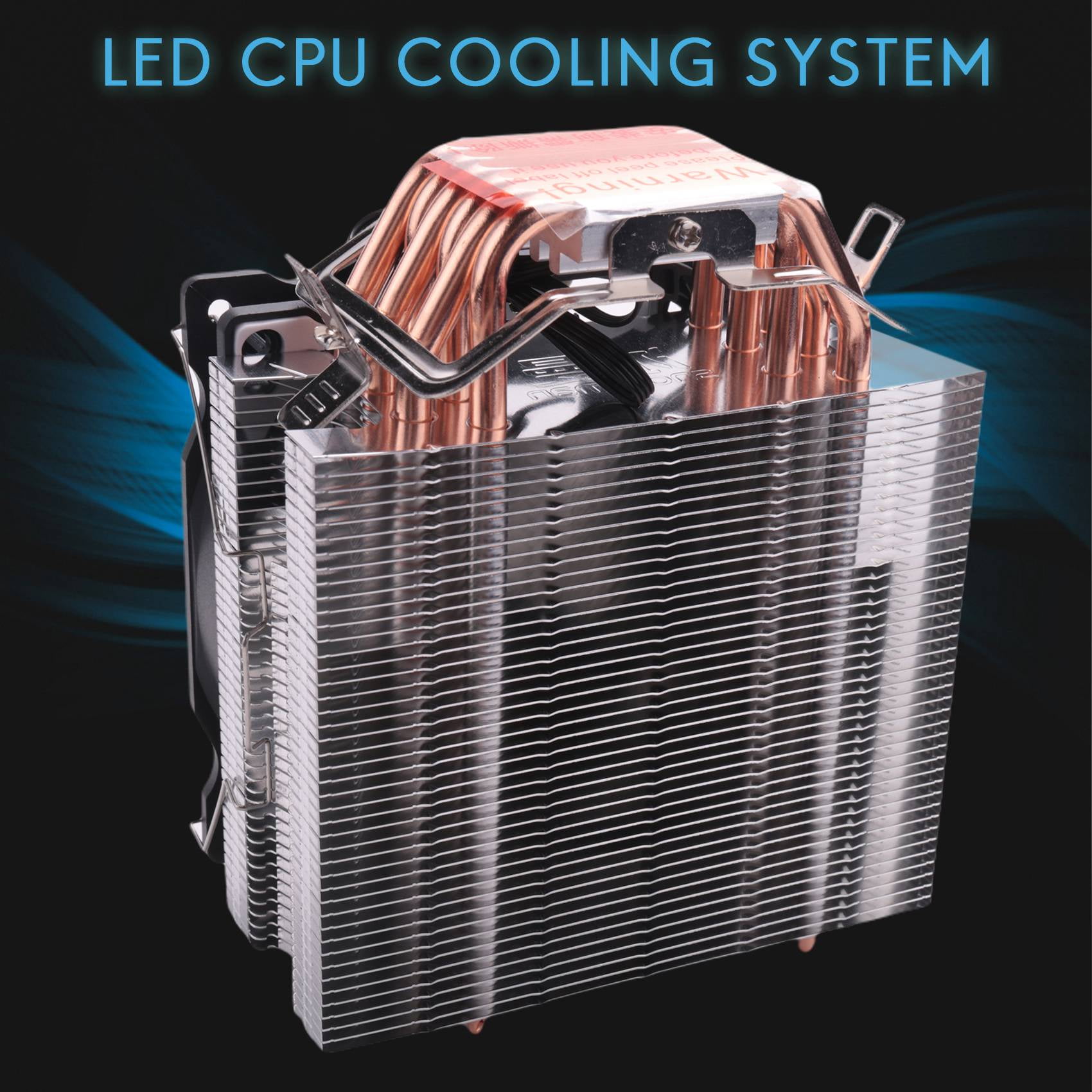 4PIN CPU cooler 6 heatpipe Single fan cooling 12cm LGA775 1151 115x 1366 support AMD