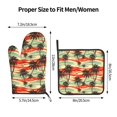 thumbnail image 3 of Gaeub Colorful Hawaii Palms Print Oven Mitts and Pot Holders Sets of 2,Heat Resistant Pad,Cooking Gloves, for Baking BBQ Home Decor, 3 of 7