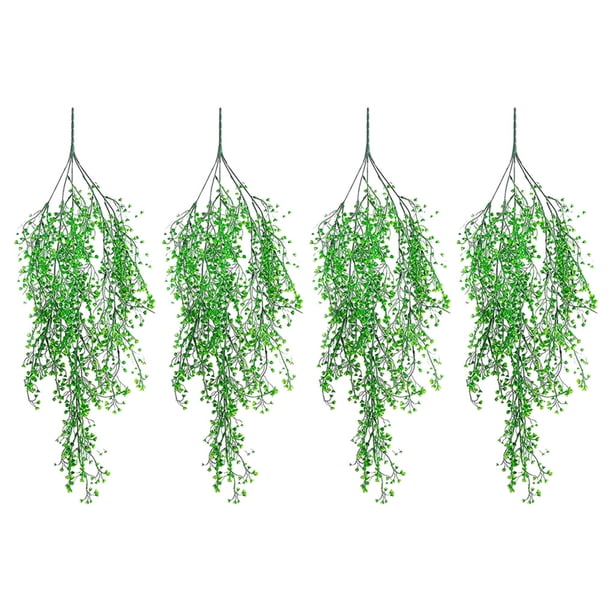 Advancent 4 piezas añaden un toque con elegante guirnalda de eucalipto para interiores o exteriores con plantas artificiales Decoración Verde