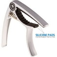 thumbnail image 3 of Nordic Essentials Guitar Capo Deluxe for Acoustic Guitars, Ukulele, Banjo, Mandolin, Bass for 6 & 12 String Instruments - Silver, 3 of 4