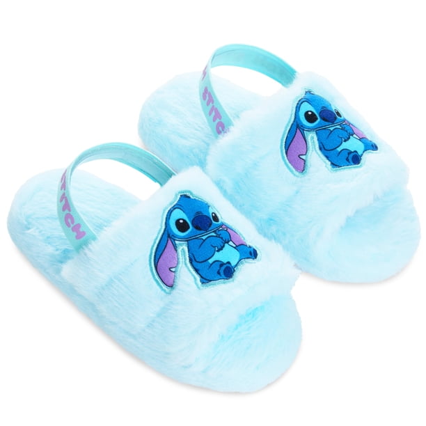 Zapatillas esponjosas Disney Stitch para mujer, cómodas zapatillas Mule House, regalos de Stitch para mujer (azules, 6 EE. UU.)