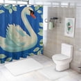 thumbnail image 7 of RUIYC Bathroom Shower Curtain Set with Hooks Beautiful Cartoon Romantic Multi-Size Options White, 7 of 7