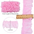 thumbnail image 2 of 11 Yards Ruffled Lace Trim 2.4 Inch Wide Pleated Embroidered Organza Tulle Lace Edge Ribbon Wedding Bridal Dress Appliques Edging Trimmings, 2 of 9