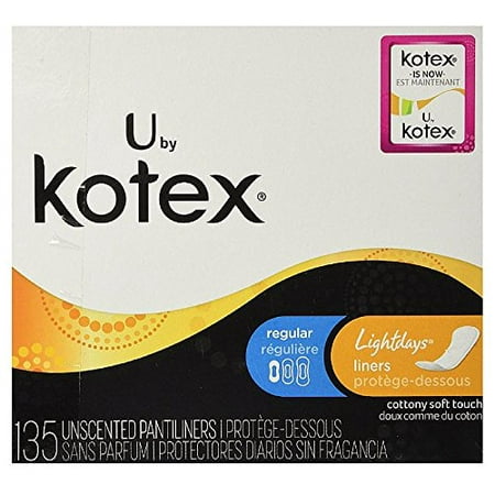 UPC 036000010855 product image for Kotex Lightdays Regular Pantiliners, 135 count | upcitemdb.com