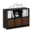 thumbnail image 5 of Furinno 99940AM-MBR Basic 3 x 2 in. Bookcase Storage with & Bins, Americano & Medium Brown, 5 of 5