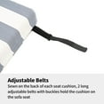 thumbnail image 3 of Outdoor Cushion Set for Patio Furniture Deep Seat Chair Cushions Sofa Chair Pad, 24.4x23.6 Inch, Blue Stripe, 3 of 6