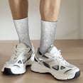 thumbnail image 6 of Vsdgher Silver Glitter Crew Socks for Men & Women, Breathable Casual Athletic Ankle Socks, 6 of 6