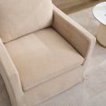 thumbnail image 4 of 29.92'' Swivel Accent Chair, Upholstered Skirted Swivel Chair with Removable Back Cushion, 360 Degree Comfy  Armchair for Living Room, Nursery, Lounge,Office,Wheat Chenille, 4 of 8